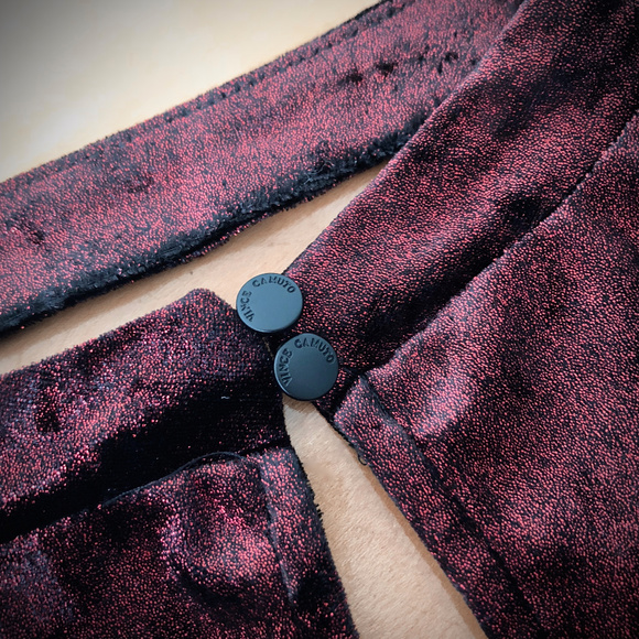 Vince Camuto NWT Stretch Burgundy Shimmer Choker Tank Top - Picture 7 of 8